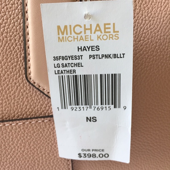 Michael Kors Hayes pink large satchel leather bag - Picture 4 of 7